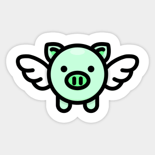 When Pigs Fly: Green Sticker